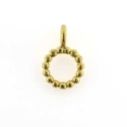 Billede af Vedhæng Circles, kugletråd, 11 mm. 8 kt. (overflade sand)