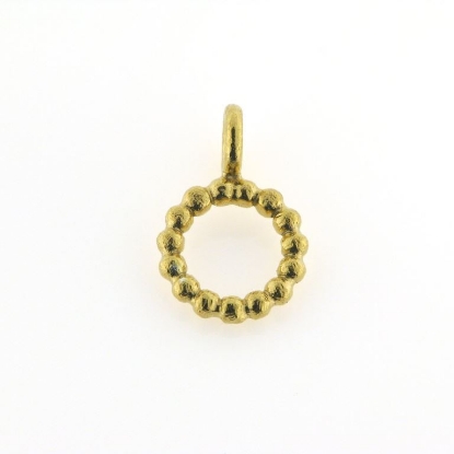 Billede af Vedhæng Circles, kugletråd, 11 mm. 14 kt. (overflade sand)