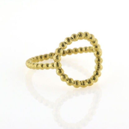 Billede af Ring Circles, kugletråd, 15 mm. 14 kt. (overflade sand)