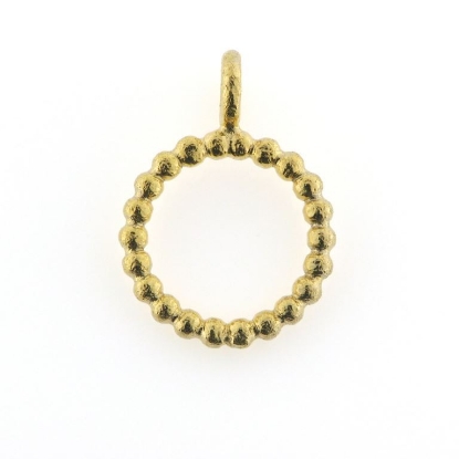 Billede af Vedhæng Circles, kugletråd, 15 mm. 8 kt. (overflade sand)