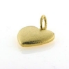 Billede af Vedhæng hjerte, massivt, ovalt øsken 925s. forgyldt overflade grov sand