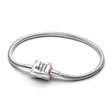 Billede af Pandora Disney Princess Eventyrbog slangekædearmbånd sølv og metalblanding m. lab-grown diamant (17 cm)