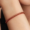 Billede af Pandora Slangekædearmbånd m. Rød Snor forgyldt metalblanding (20 cm)