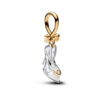 Billede af Pandora Disney Princess Askepot Sko charm sølv m. lab-grown diamant