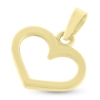 Billede af Vedhæng hjerte, åbent massivt, hj. 14 mm. 925s forgyldt