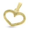 Billede af Vedhæng hjerte, åbent massivt, hj. 14 mm. 925s forgyldt