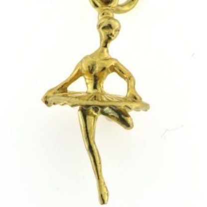Billede af Vedhæng HC Andersen, "Balletdanser" 925s. forgyldt