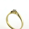 Billede af Ring, spidsskinne, konisk fatn.  syn. sten 3,5 mm. 14 kt.