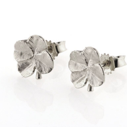 Billede af Ørestik firkløver 925s sølv 10,5 mm