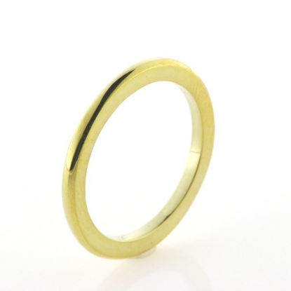 Billede af Garderring,bredde 1,5 mm., tyk. 2,1 mm. 925s. forgyldt