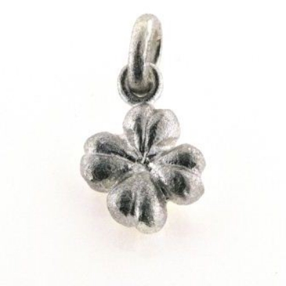 Billede af Vedhæng massiv firkløver med flexøsken 15,0 mm., tyk. 6,5 mm. 925s.