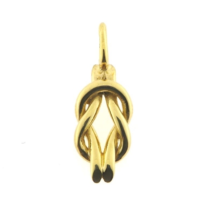 Billede af Vedhæng, Råbåndsknob (knude) 925s forgyldt