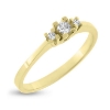 Billede af Ring 3 sten, 1 brill. 0,10 w/vs., 2* brill. a 0,03 w/vs. 14 kt. 