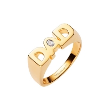 Billede af Maria Black 'DAD Royal' ring forgyldt sølv m. cz (str. 50)