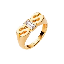 Billede af Maria Black 'SIS Royal' ring forgyldt sølv m. cz (str. 56)