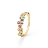Billede af Mads Z "Luxury Rainbow Petite" ring 14 kt guld m.ægte sten (str. 50-60)