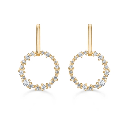 Billede af Mads Z "Lucia" øreringe 14 kt. guld m. 0,50 ct. w/si brillanter