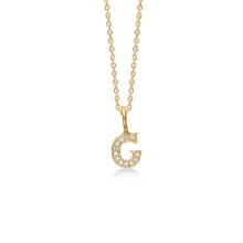 Billede af Mads Z "Tender Love - G" bogstav vedhæng 14 kt. guld m. brillanter