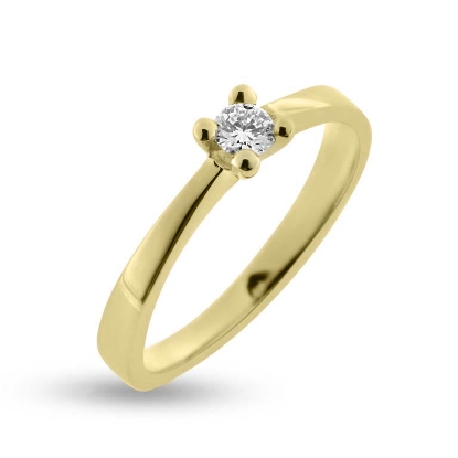 Billede af Ring 4 grab. brill. 0,15 w/piq. 14 kt. 