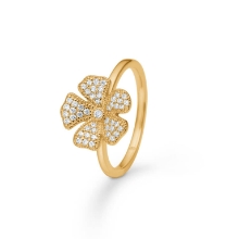 Billede af Mads Z "Fleur" ring 14 kt. guld m. 0,24 ct. w/si (str. 54)