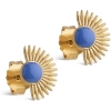 Billede af ENAMEL Copenhagen Soleil Cornflower ørestikker forgyldt sølv