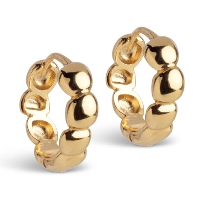 Billede af ENAMEL Copenhagen Nara Hoops øreringe forgyldt sølv