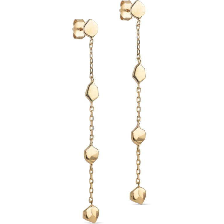 Billede af ENAMEL Copenhagen Talia øreringe forgyldt sølv