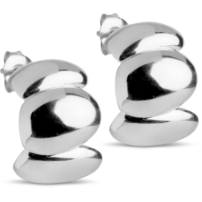 Billede af ENAMEL Copenhagen Melia Chunky øreringe sølv