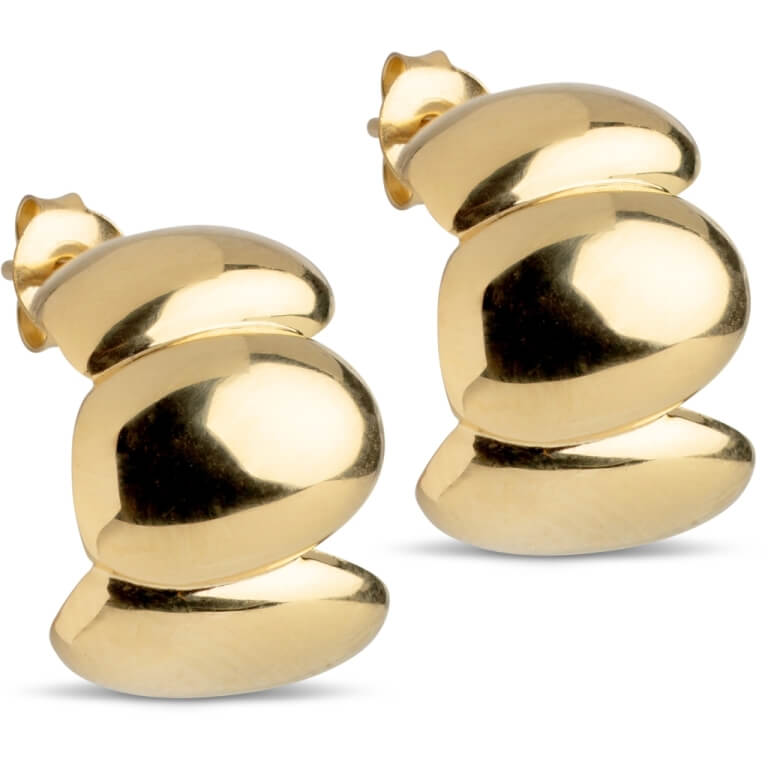 Billede af ENAMEL Copenhagen Melia Chunky øreringe forgyldt sølv