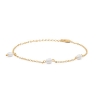 Billede af Studio Z "Trace Pearl" armbånd forgyldt sølv m. fvp (16 + 3 cm)