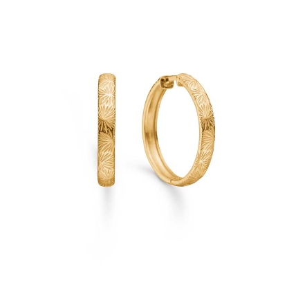 Billede af Studio Z "Rime Large" øreringe forgyldt sølv - 18 mm