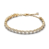 Billede af Pandora Tre Sten Hjertearmbånd forgyldt metalblanding m. cz (18 cm)