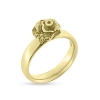 Billede af Ring med blomst 8,5 mm., massiv 925s. forgyldt