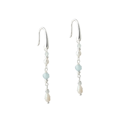 Billede af Aqua Dulce Sinna Pearl øreringe sølv m. fvp