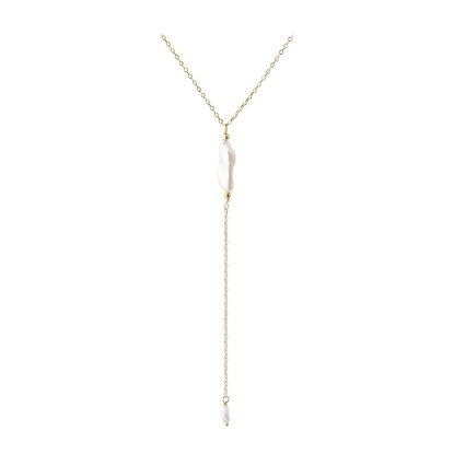 Billede af Aqua Dulce Moonlight Y-halskæde forgyldt sølv m. fvp (45 + 3 cm)