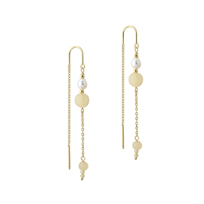 Billede af Aqua Dulce Moonlight øreringe forgyldt sølv m. fvp