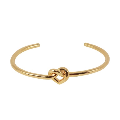 Billede af Jane Kønig Tied Heart armring forgyldt sølv (str. M+L)