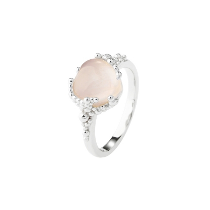 Billede af Aqua Dulce Grace Heart ring sølv (str. 52-62)