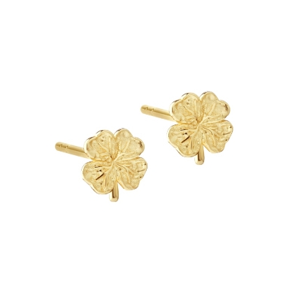 Billede af Aqua Dulce Clover Big øreringe forgyldt sølv