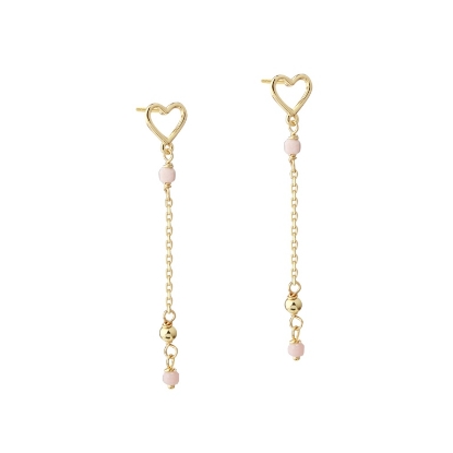 Billede af Aqua Dulce Alma øreringe forgyldt sølv m. stenperler