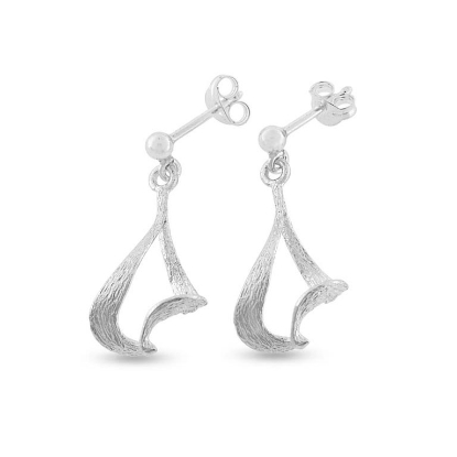Billede af Ørehængere snoet spiral, 25 mm. 925s.