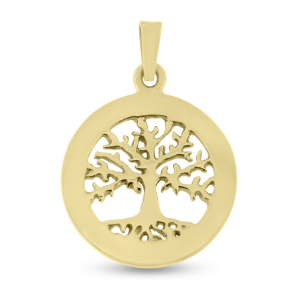 Billede af Vedhæng Livets træ 23 mm. 14 kt.