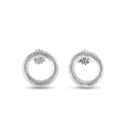 Billede af Ørestik Circles 11 mm. 925s (overflade sand)