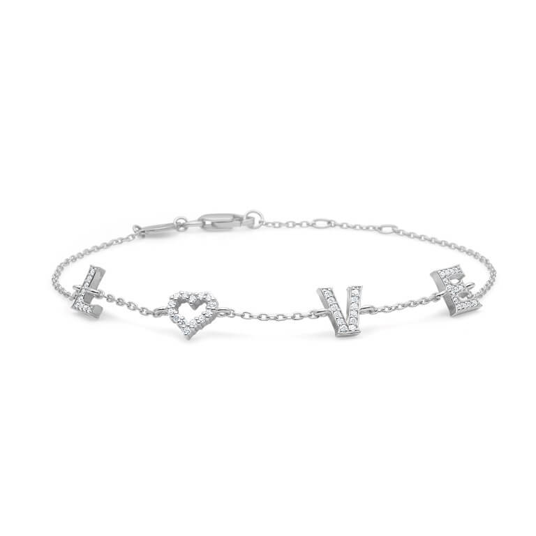 Billede af Mads Z "Tender Love" armbånd sølv m. cz (16+2 cm)