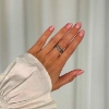 Billede af By Birdie Lotus Trio Plain ring sølv + 14 kt. guld m. brillant (str. 56)