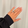 Billede af By Birdie Grace Triple Polished ring sølv + 14 karat guld m. brillant (str. 56)