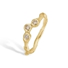 Billede af By Birdie Zenith Triple Brillant ring 14 karat guld m. 0,15ct. brillant (str. 52)
