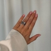 Billede af By Birdie Grace Triple Ocean ring sølv + 14kt. m. ædelsten (str. 54)