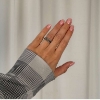Billede af By Birdie Urban Harlem Buds-4 Polished ring sølv m.14 kt. m. 0,05 ct. diamant (str. 60)