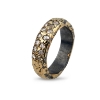 Billede af By Birdie Heritage Golden Pavé ring sort rhodineret sølv og 18kt guld og ialt 0,58 ct diamant str. 56